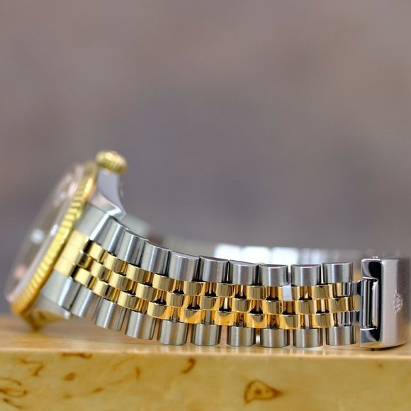 MEN'S ROLEX DATEJUST FACTORY CHAMPAGNE DIAMOND DIAL WITH ORIGINAL BOX AND PAPERS - Picture 7 of 12